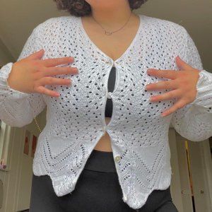 vintage button up fairy core/cottage core cardigan sweater